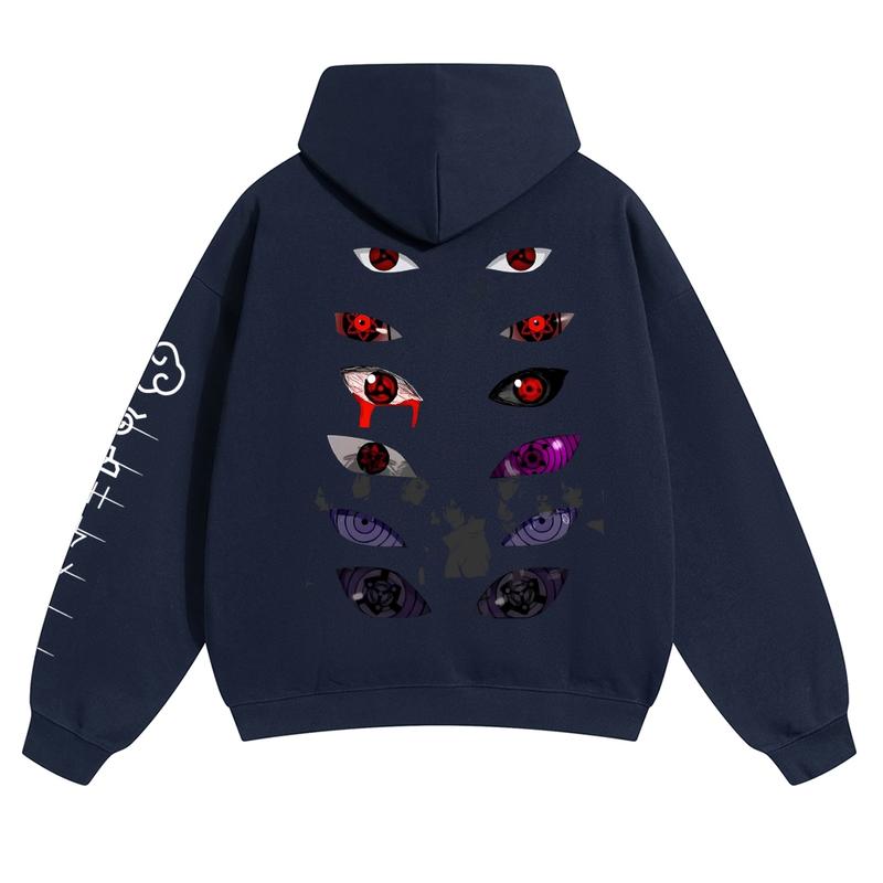 Dark Anime Eyes Oversized Hoodie/Sweatshirt – Japanese Streetwear Graphic Pullover