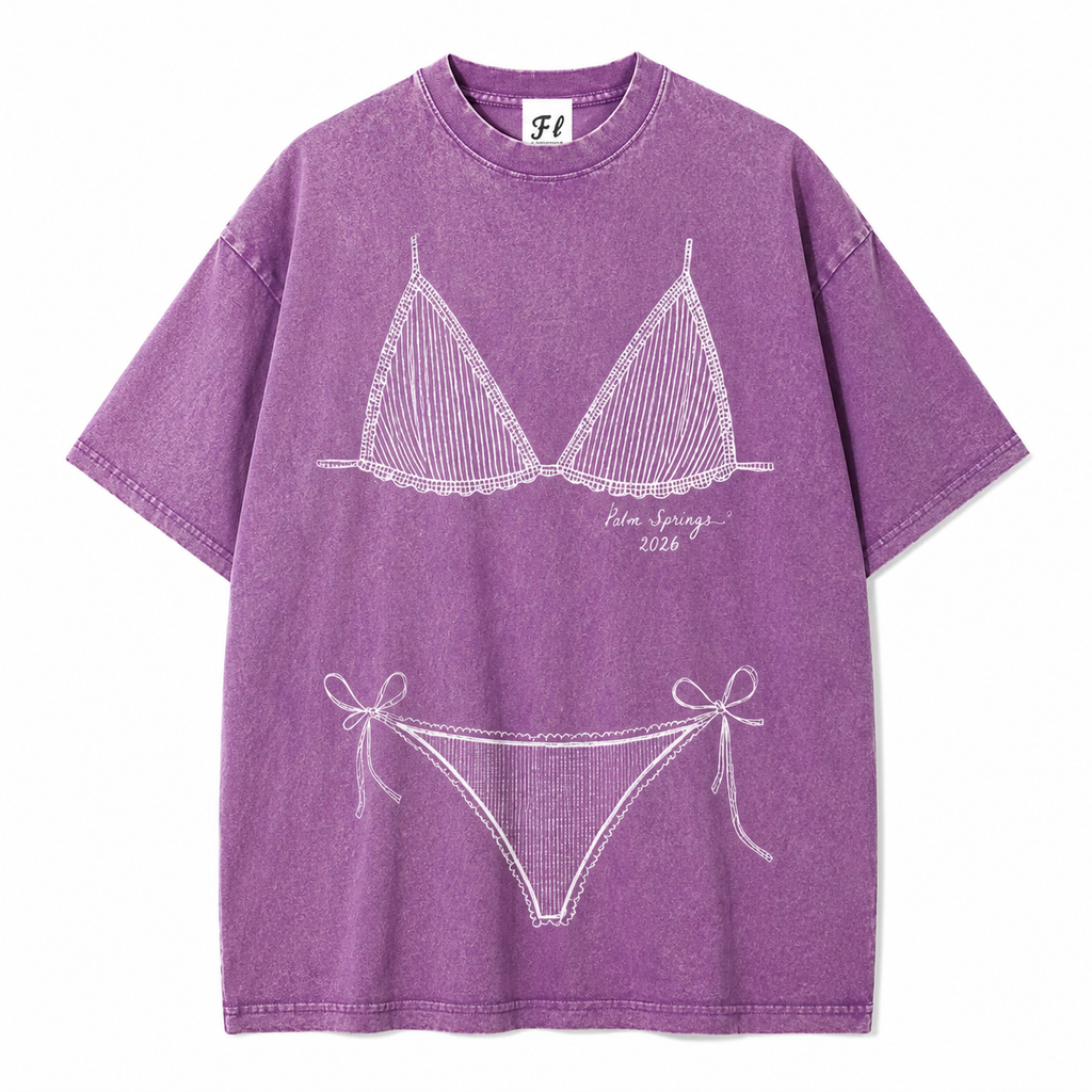 Bikini Illusion Graphic Washed Tee/Sweatshirt/Hoodie