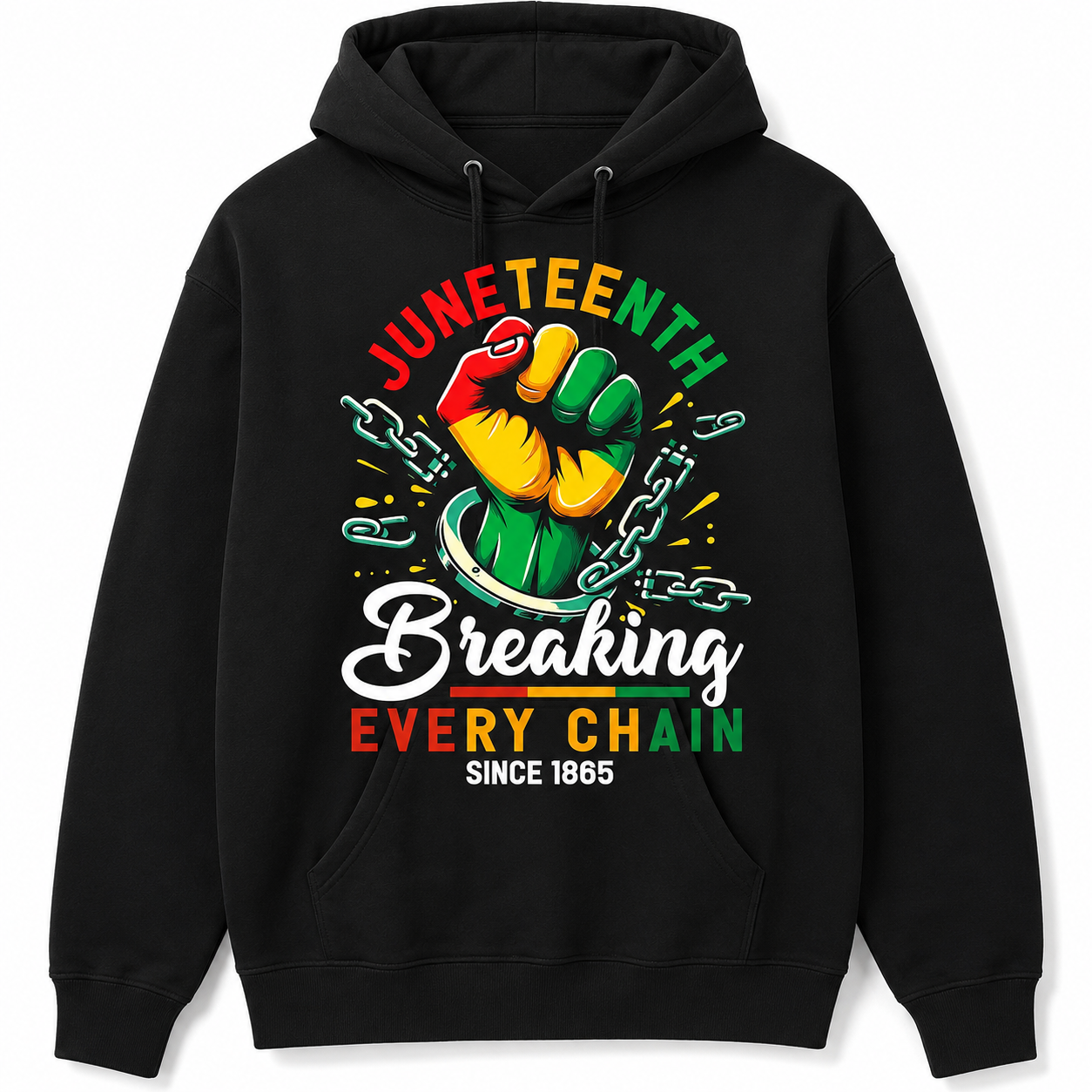 Juneteenth Breaking Every Chain Tee ✊ – Freedom Graphic Shirt/Sweatshirt/Hoodie