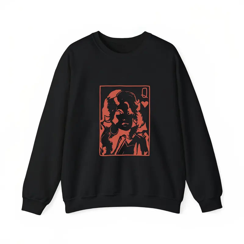 Queen of Hearts Graphic T-Shirt/Sweatshirt/Hoodie – Vintage Pop Art Style
