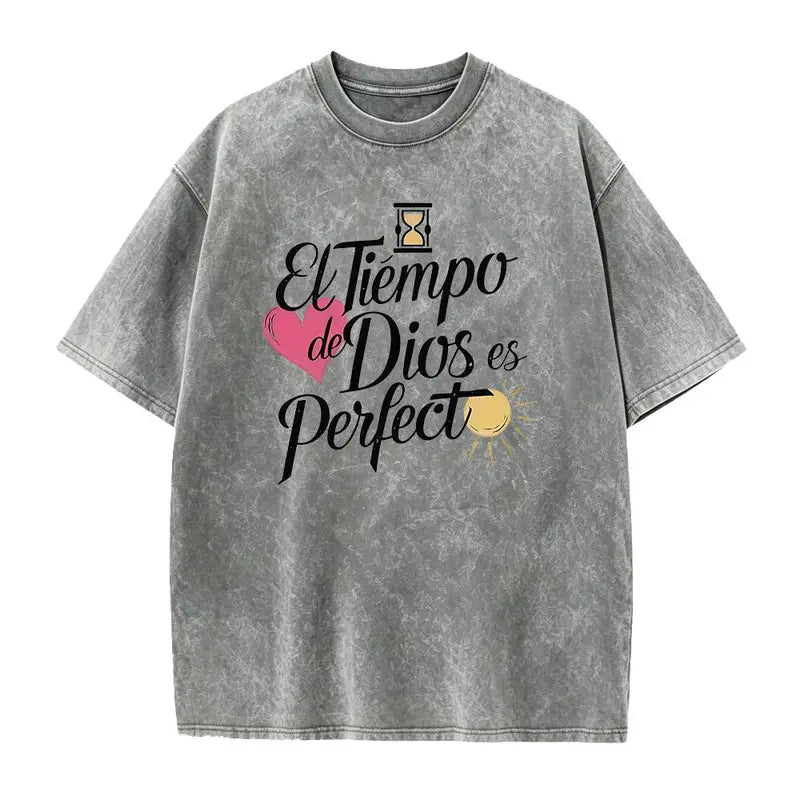 El Tiempo de Dios es Perfecto Shirt/Sweatshirt/Hoodie – Spanish Christian Faith Graphic Tee