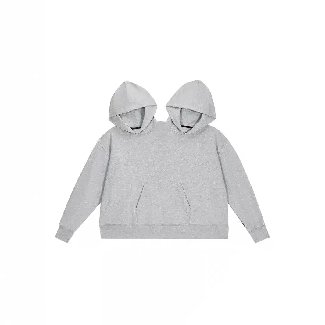 Couples Double Hood Hoodie – Two-Person Oversized Shared Sweatshirt