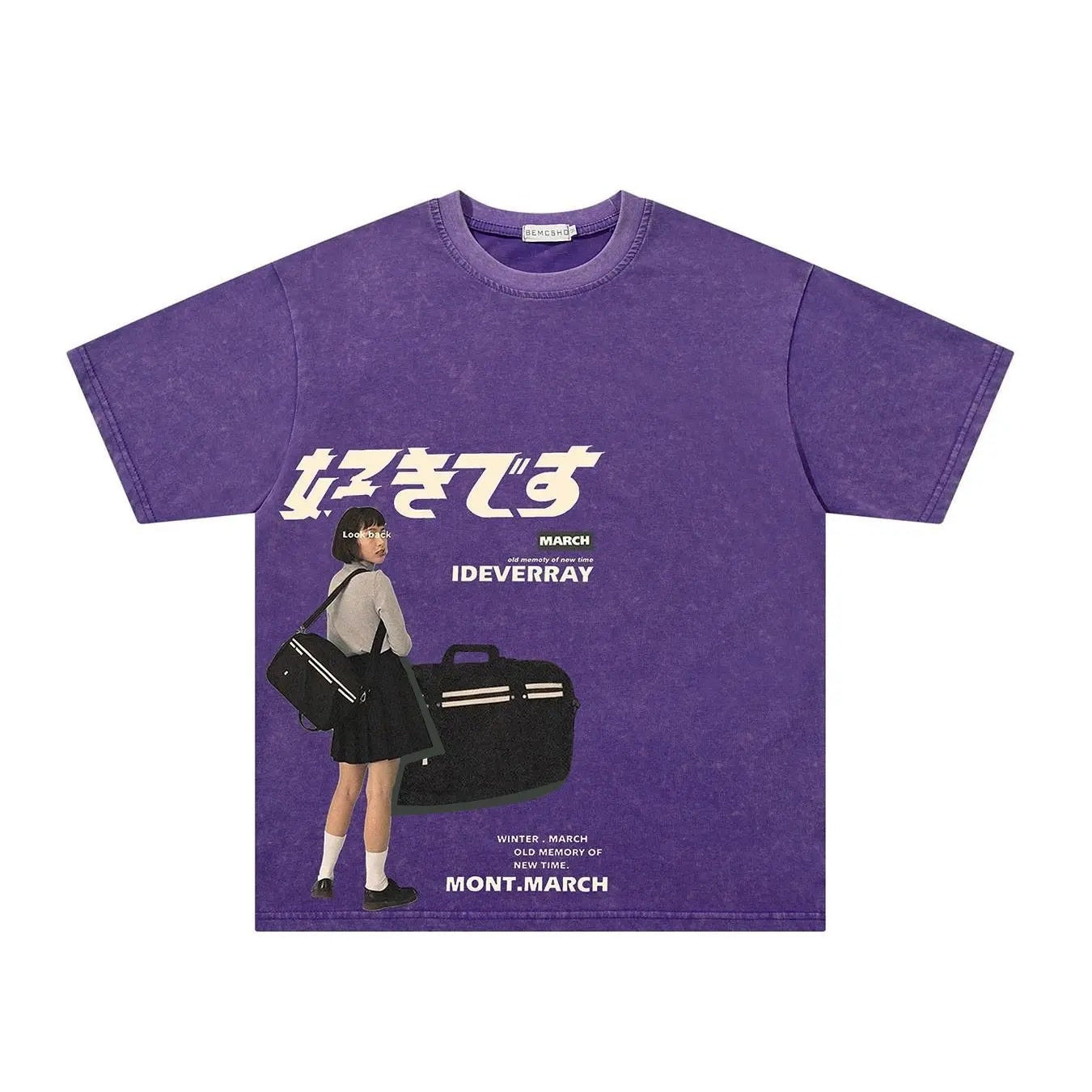 Tokyo Style Graphic Tee – Vintage Washed Oversized Streetwear Shirt/Sweatshirt/Hoodie