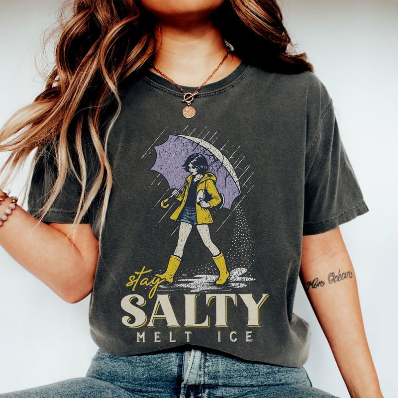 Stay Salty Melt ICE Shirt, Pro Immigration Protest Tee, Social Justice Graphic Shirt / Hoodie / Sweatshirt - T-shirt 商品缩略图