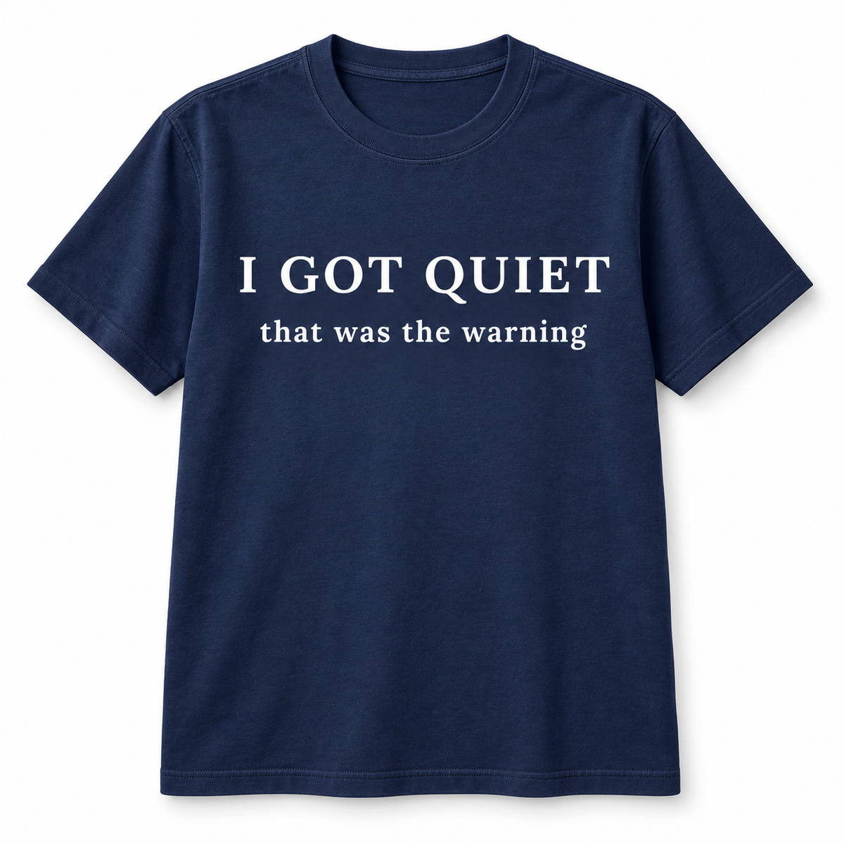I Got Quiet That Was the Warning Shirt/Sweatshirt/Hoodie – Vintage Washed Sarcastic Graphic Tee