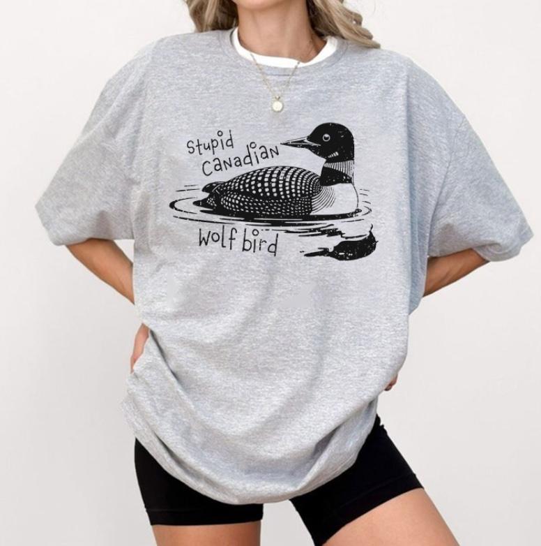 Stupid Canadian Wolf Bird Shirt, Hockey Romance LGBT Hockey Fan Gift, Heated But Devote Movie Sweatshirt, Team Hollanov Tee