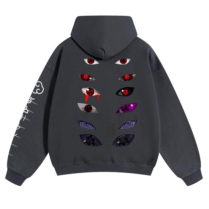 Dark Anime Eyes Oversized Hoodie/Sweatshirt – Japanese Streetwear Graphic Pullover