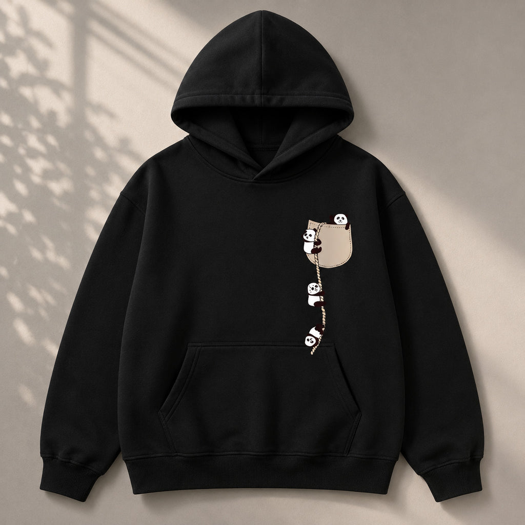 🐼Cute Pocket Panda Graphic Tee/Sweatshirt/Hoodie for Animal Lovers