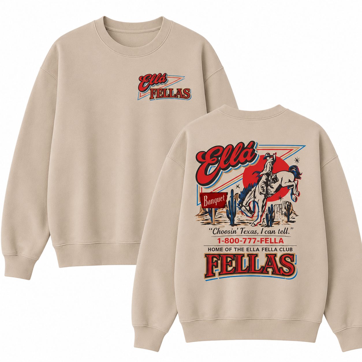 Ella Fellas Western Tee 🤠 – Vintage Texas Graphic Shirt/Sweatshirt/Hoodie