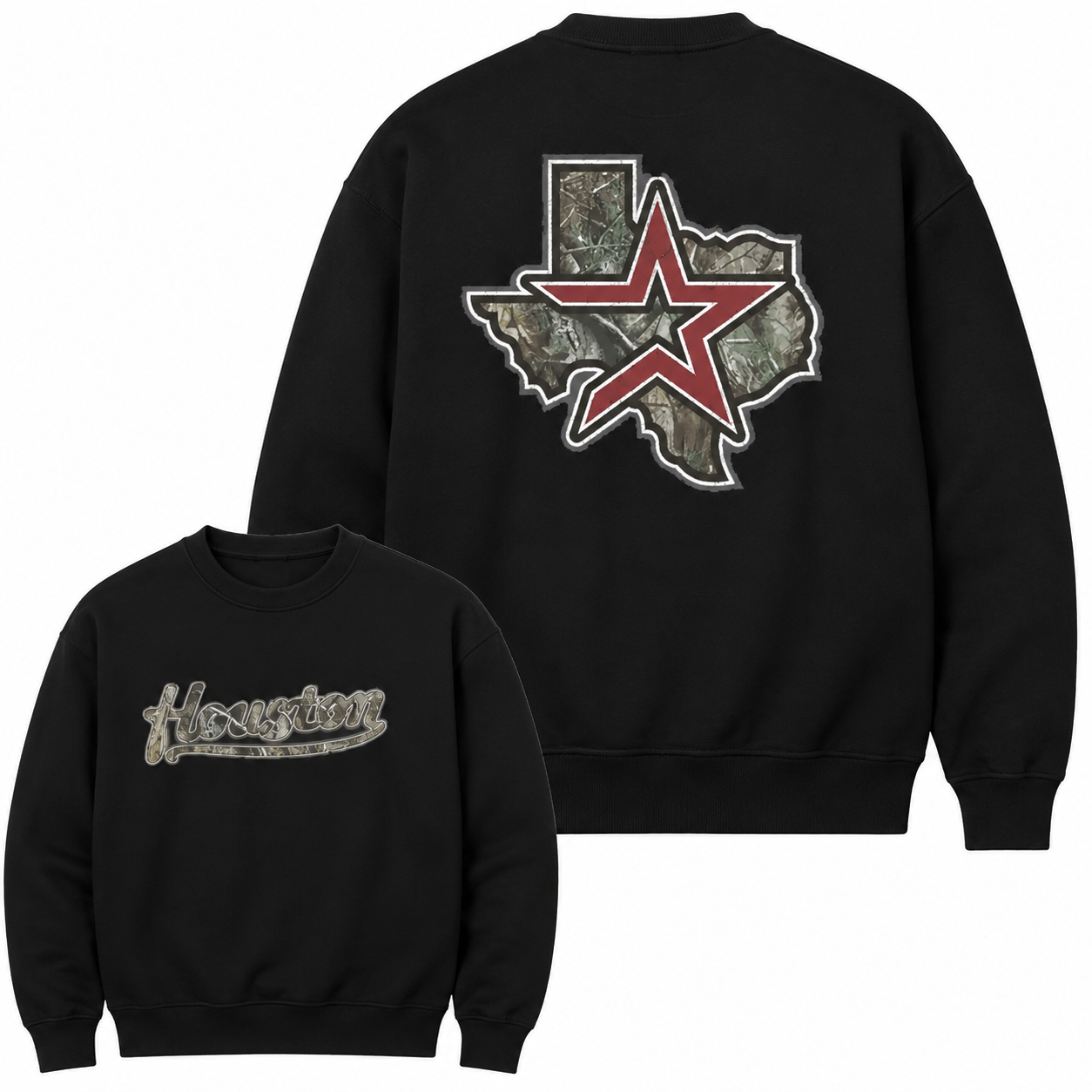 Houston Texas T-Shirt/Sweatshirt/Hoodie – Vintage Camo Star Graphic Tee