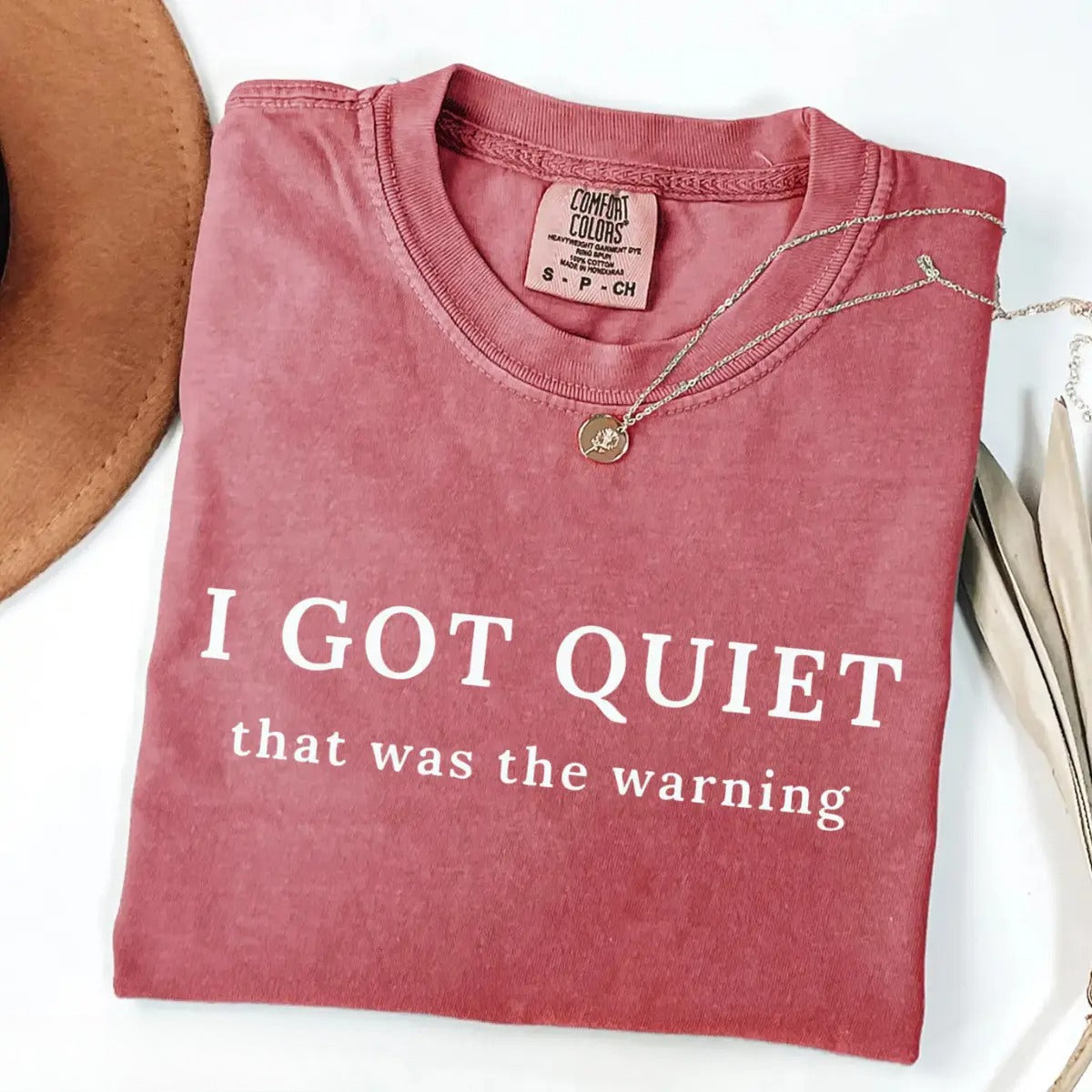 I Got Quiet That Was the Warning Shirt/Sweatshirt/Hoodie – Vintage Washed Sarcastic Graphic Tee