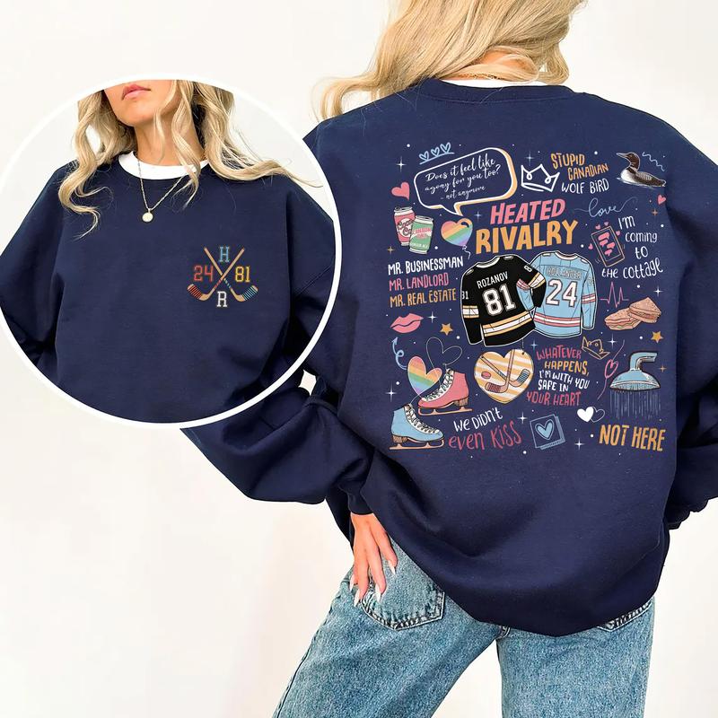 Romance Heated Rivalry Shirt, Hollanov Couple Romance Book Sweatshirt, Hockey Rivals Couple Tee, Movie Book Fans Gift