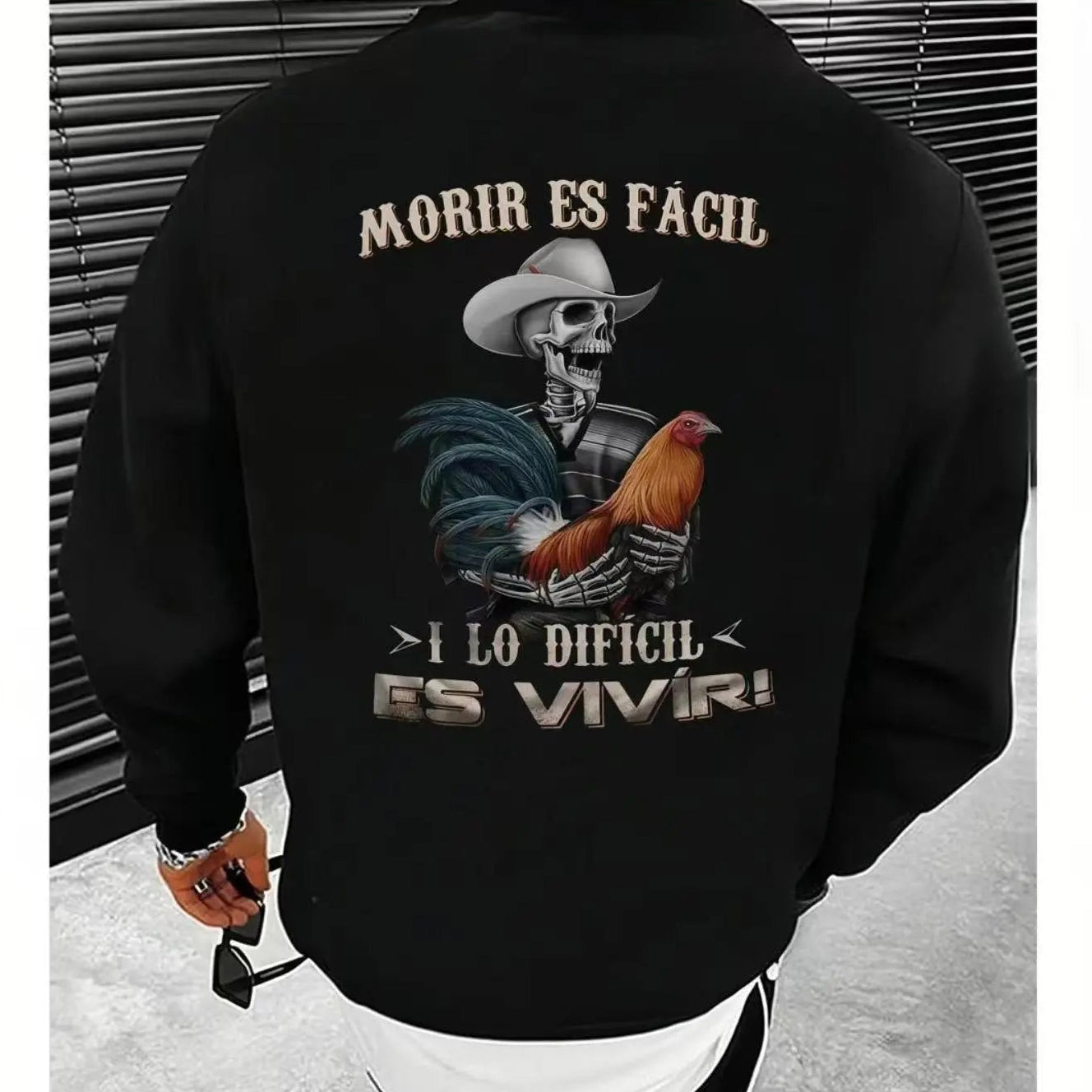 “Morir Es Fácil” Mexican Rooster T-Shirt/Sweatshirt/Hoodie – Gamefowl Graphic Tee for Men