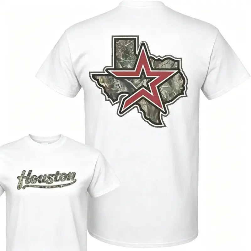 Houston Texas T-Shirt/Sweatshirt/Hoodie – Vintage Camo Star Graphic Tee
