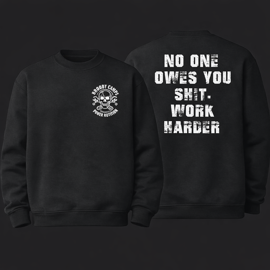 Work Harder Skull T-Shirt/Sweatshirt/Hoodie –Gritty Hustle Graphic Tee, Father’s Day Gift for Him