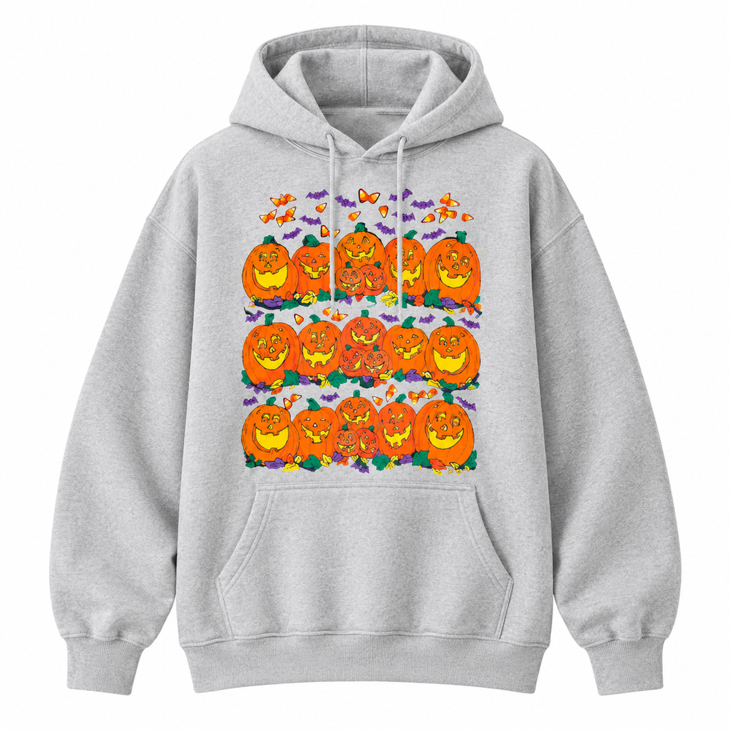 🎃Retro Halloween Pumpkin Sweatshirt/Hoodie/T-Shirt – Vintage Jack-O’-Lantern Graphic Crewneck