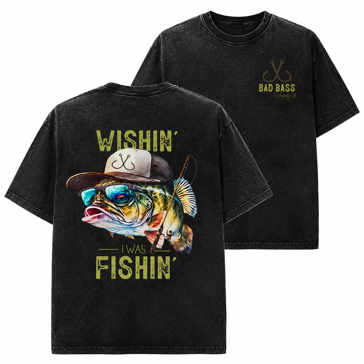 🎣Wishin' I Was Fishin' T-Shirt/Sweatshirt/Hoodie – Funny Bass Fishing Graphic Tee