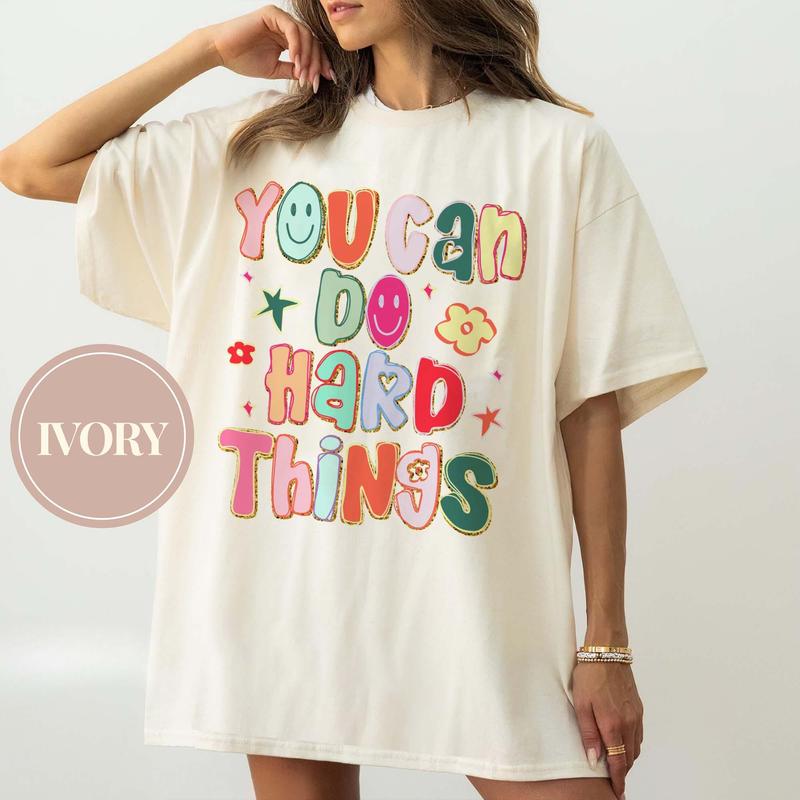 Comfort Colors You Can Do Hard Things Teacher T-Shirt, School Counselor Special Education SPED Teacher Shirt, Gift For Teacher