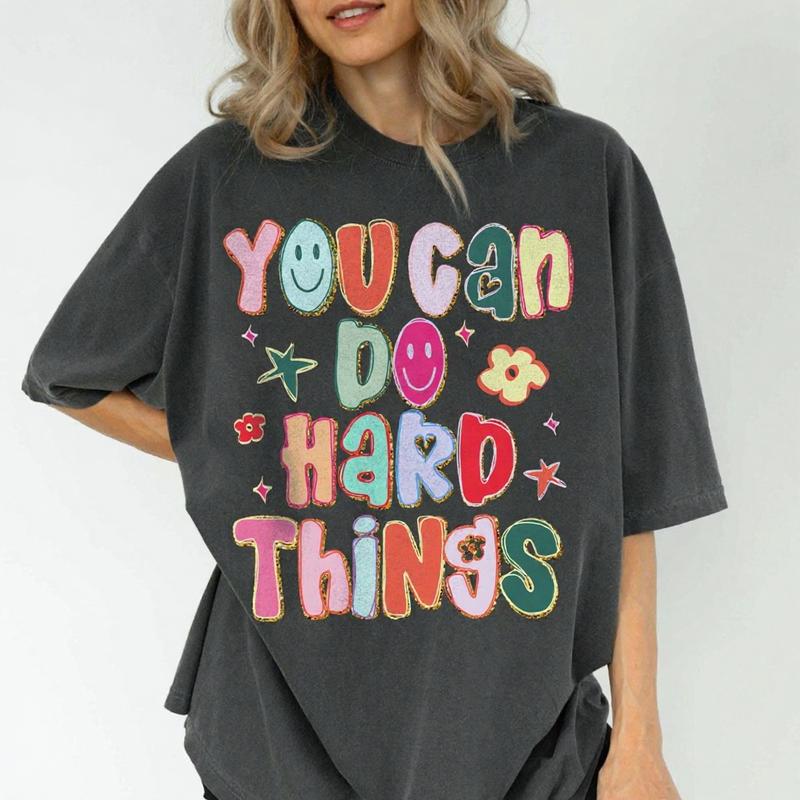 Comfort Colors You Can Do Hard Things Teacher T-Shirt, School Counselor Special Education SPED Teacher Shirt, Gift For Teacher