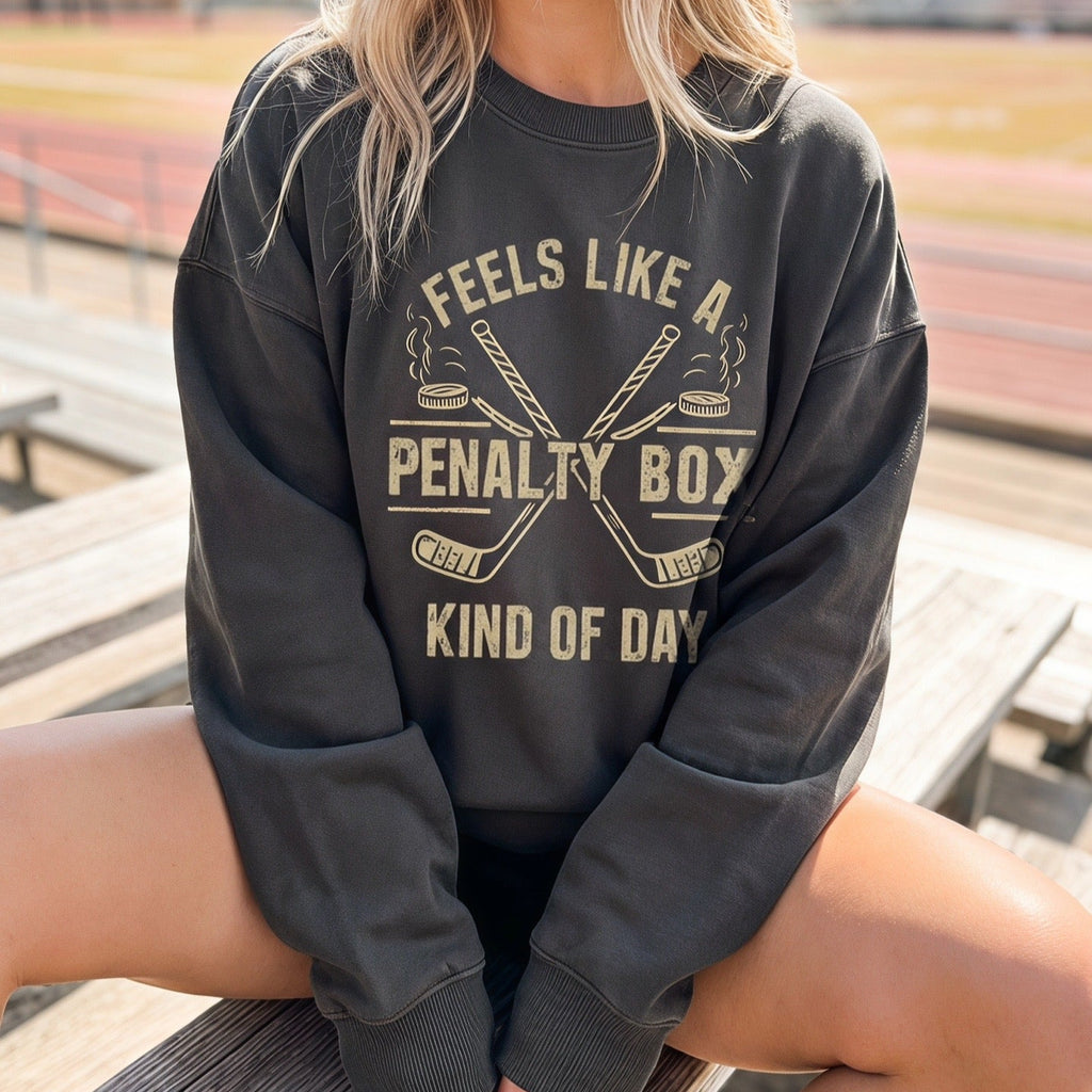 Feels Like a Penalty Box Kind of Day T-Shirt/Sweatshirt/Hoodie – Funny Hockey Graphic Tee for Hockey Fans