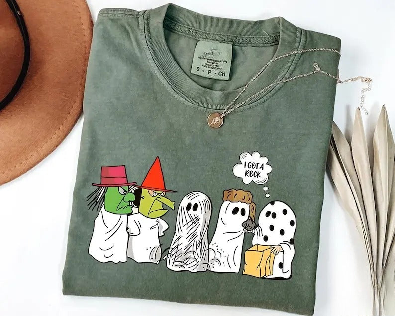 I Got a Rock Halloween Shirt/Sweatshirt/Hoodie – Funny Ghost Costume Retro Graphic Tee