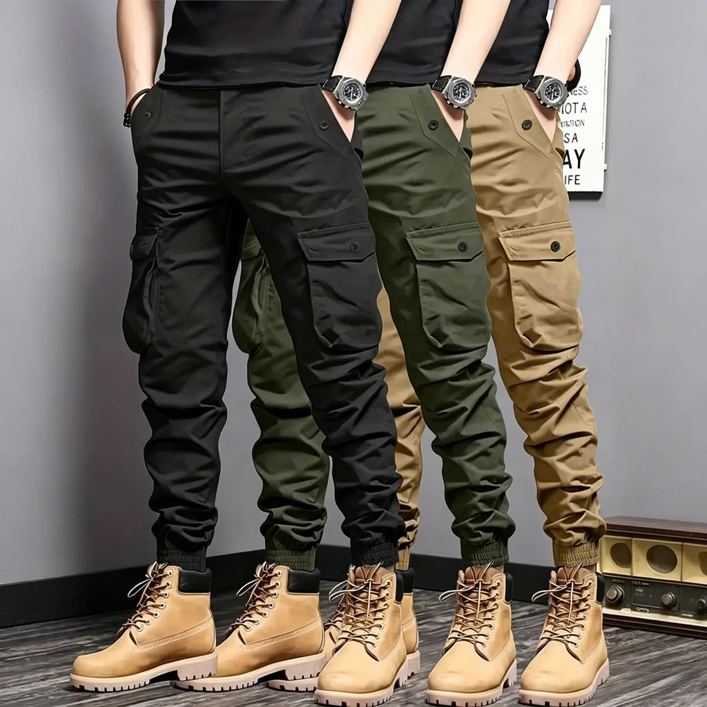 Men's 3-Pack Cargo Jogger Pants – Multi-Pocket Everyday Utility Pants