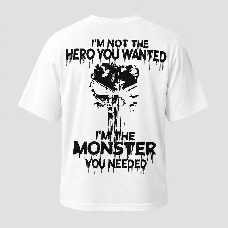 I'm Not the Hero Skull Graphic T-Shirt/Sweatshirt/Hoodie – Dark Grunge Streetwear Tee