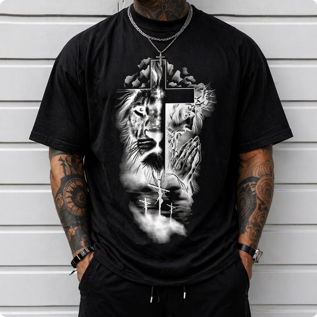 Lion of Judah Cross T-Shirt /Sweatshirt/Hoodie– Christian Faith Graphic Tee