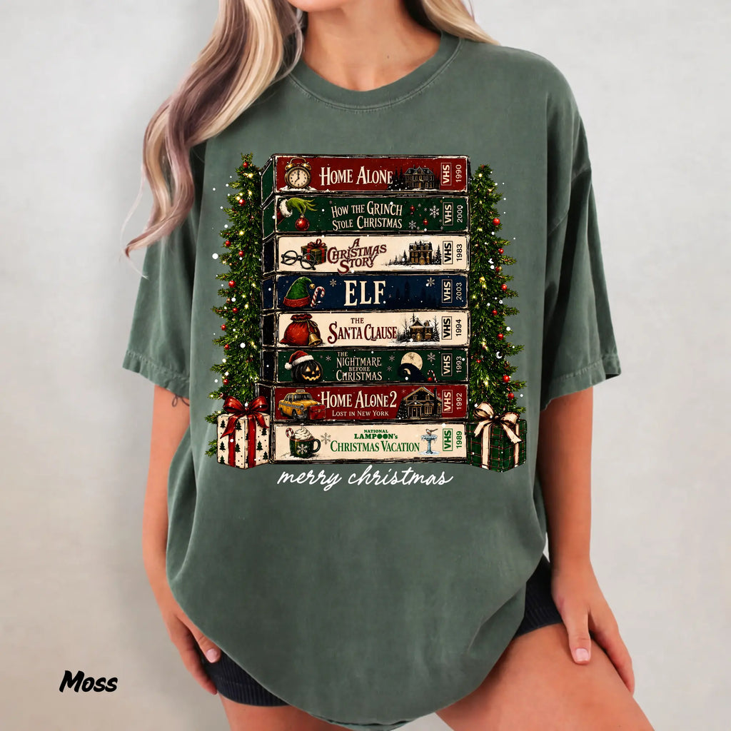 Christmas Movie VHS T-Shirt/Sweatshirt/Hoodie – Retro Holiday Nostalgia Graphic Tee