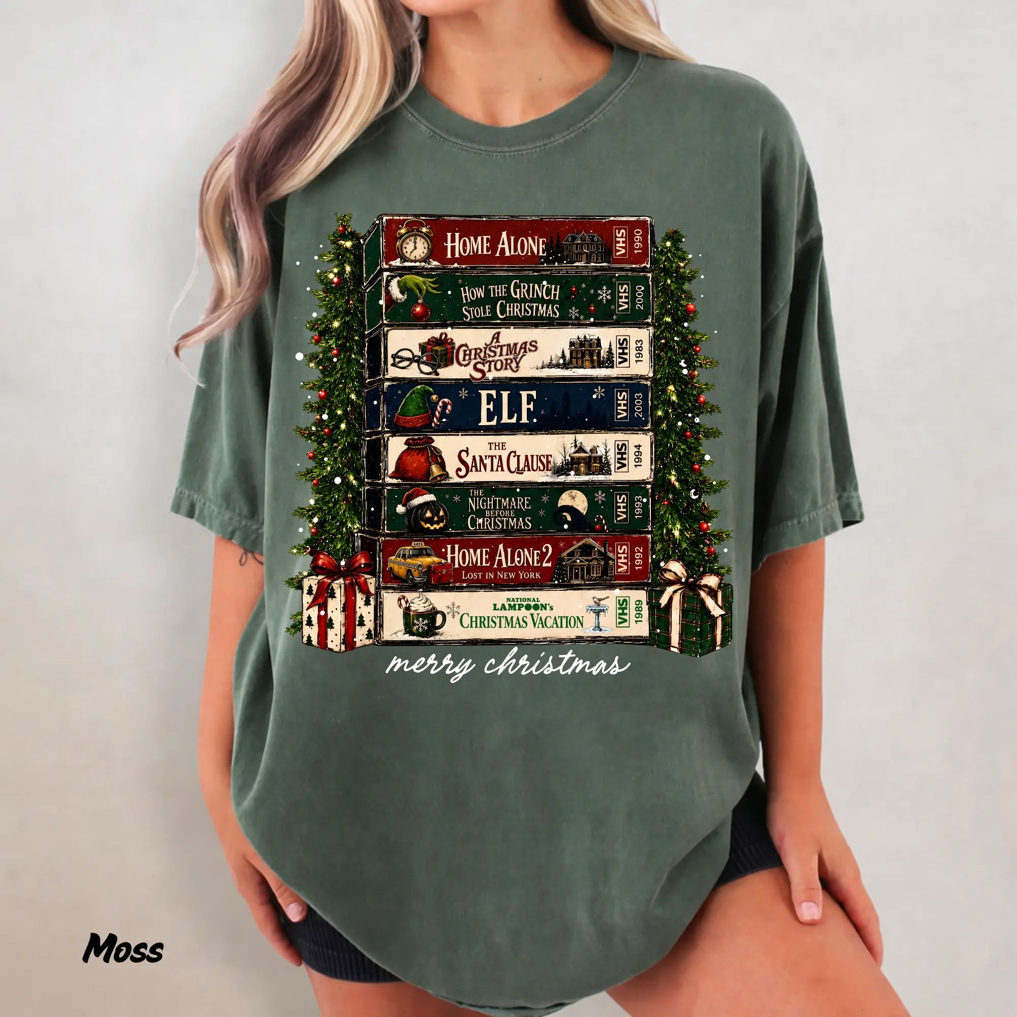 Christmas Movie VHS T-Shirt/Sweatshirt/Hoodie – Retro Holiday Nostalgia Graphic Tee