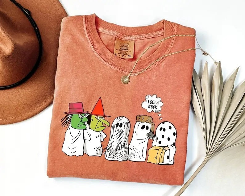 I Got a Rock Halloween Shirt/Sweatshirt/Hoodie – Funny Ghost Costume Retro Graphic Tee