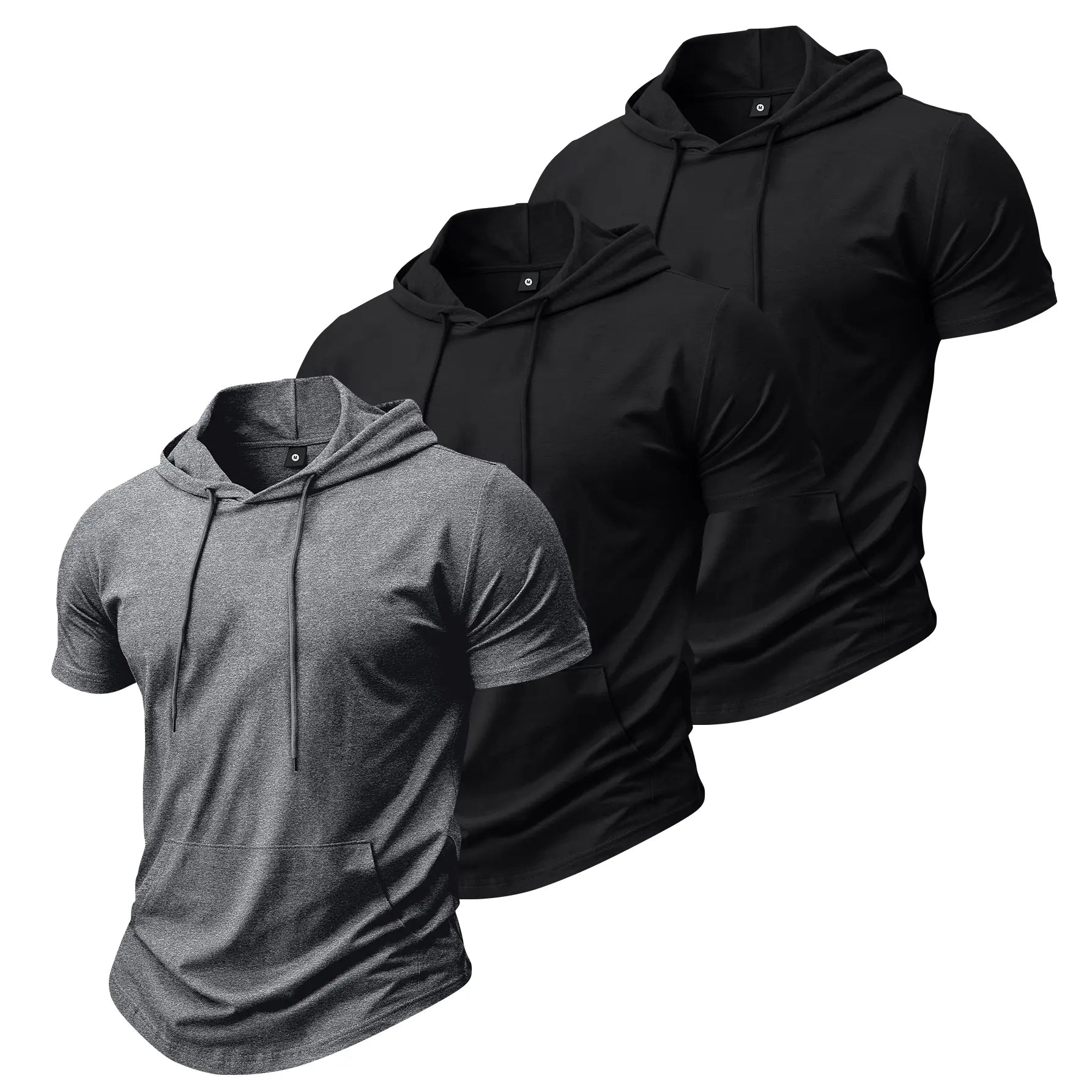 Men's Lightweight Short Sleeve Hoodie – 1, 2 & 3 Pack