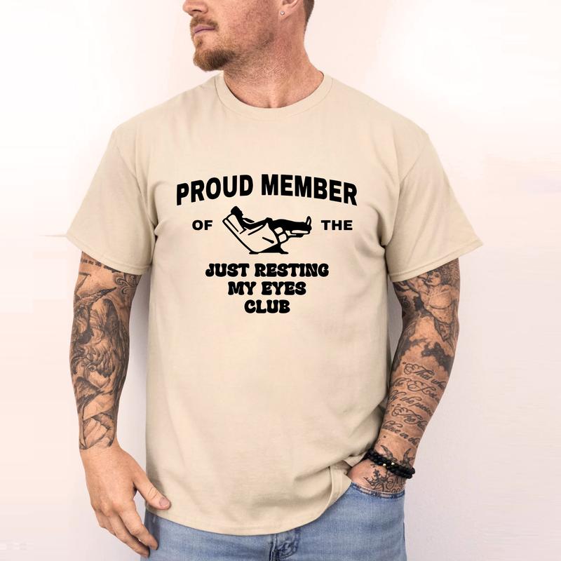 Comfort Colors Funny Dad Shirt, Just Resting My Eyes Tee, Humorous Father’s Day Shirt, Fun Men’s T-Shirt Gift for Dad, Classic Dad T Shirt Perfect for Fathers Day Celebration