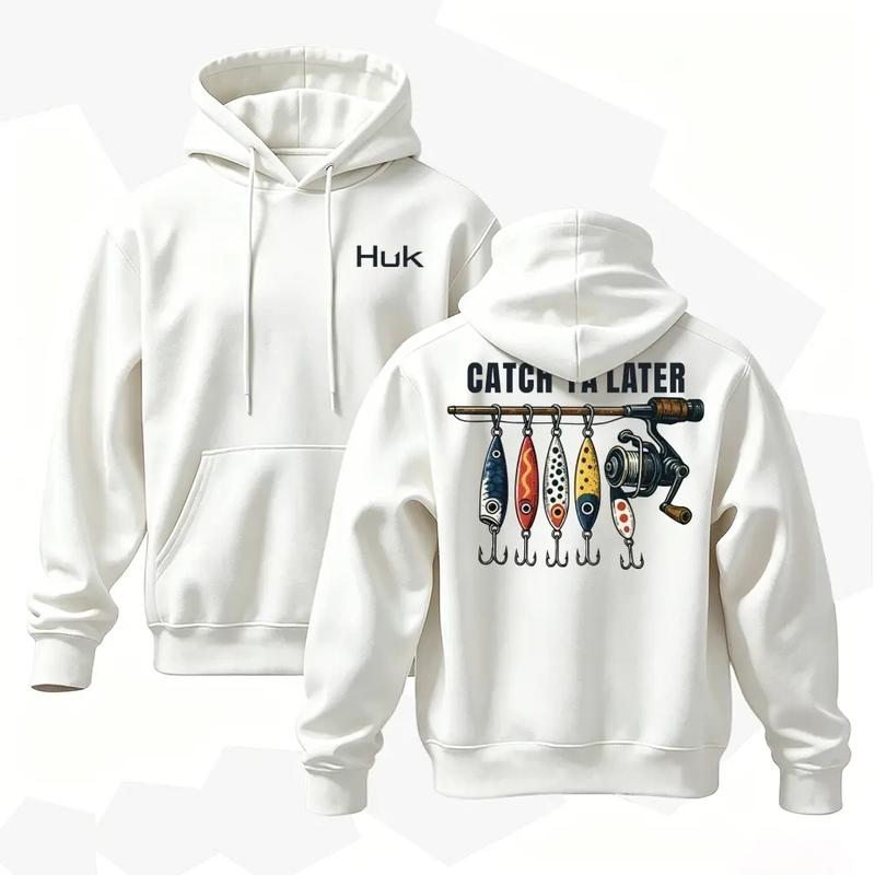 Catch Ya Later Fishing Hoodie/Sweatshirt/T-shirt – Vintage Lure Graphic Pullover for Men