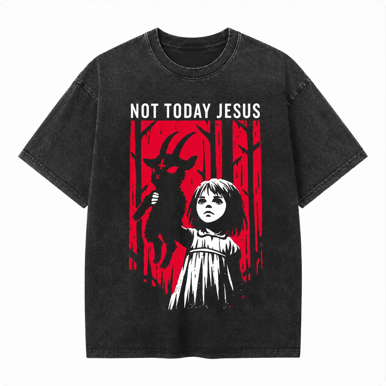 "Not Today Jesus" Baphomet  Design T-Shirt/Sweatshirt/Hoodie