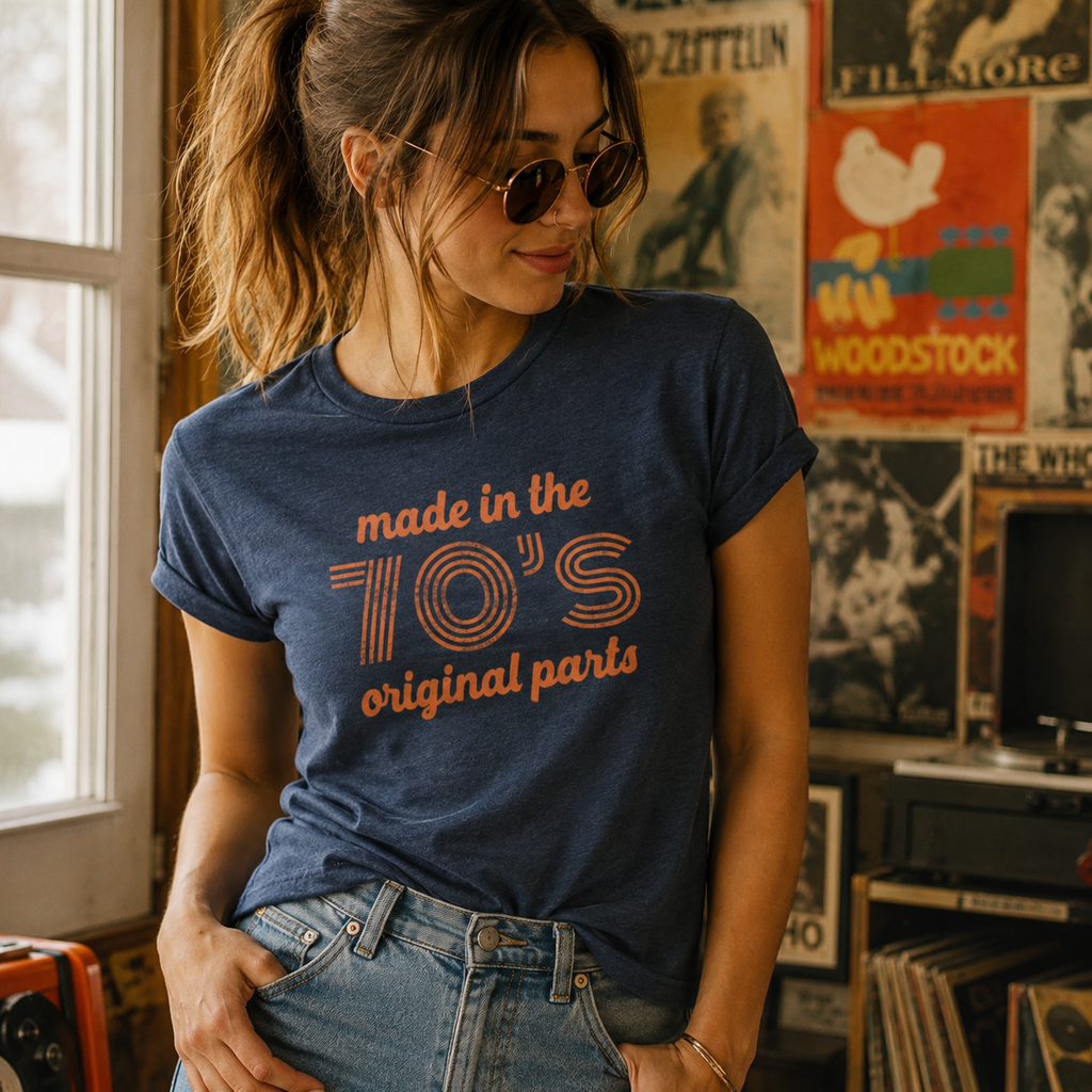 Made in the 70s Original Parts T-Shirt/Sweatshirt/Hoodie  – Funny 70s Birthday Gift Tee