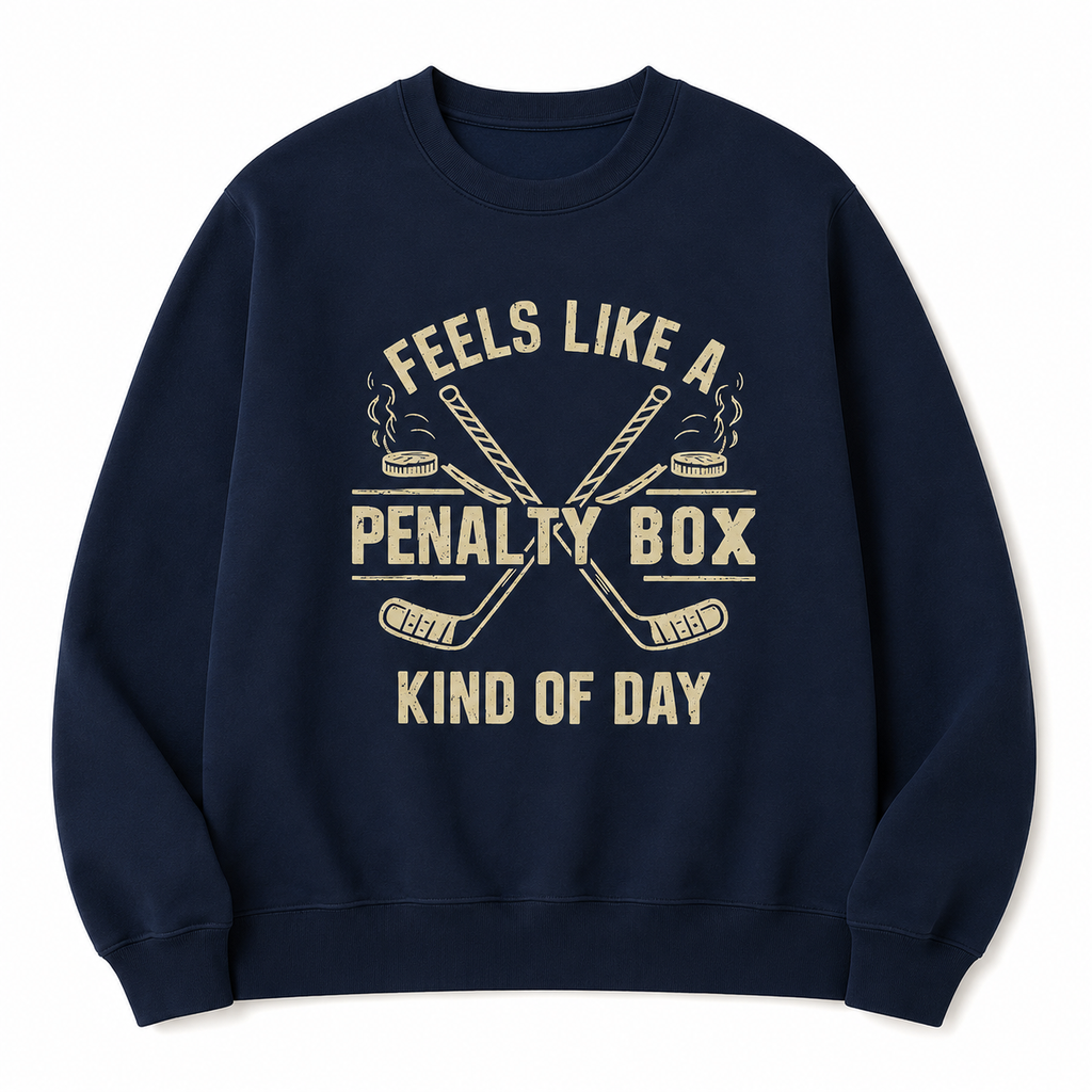 Feels Like a Penalty Box Kind of Day T-Shirt/Sweatshirt/Hoodie – Funny Hockey Graphic Tee for Hockey Fans