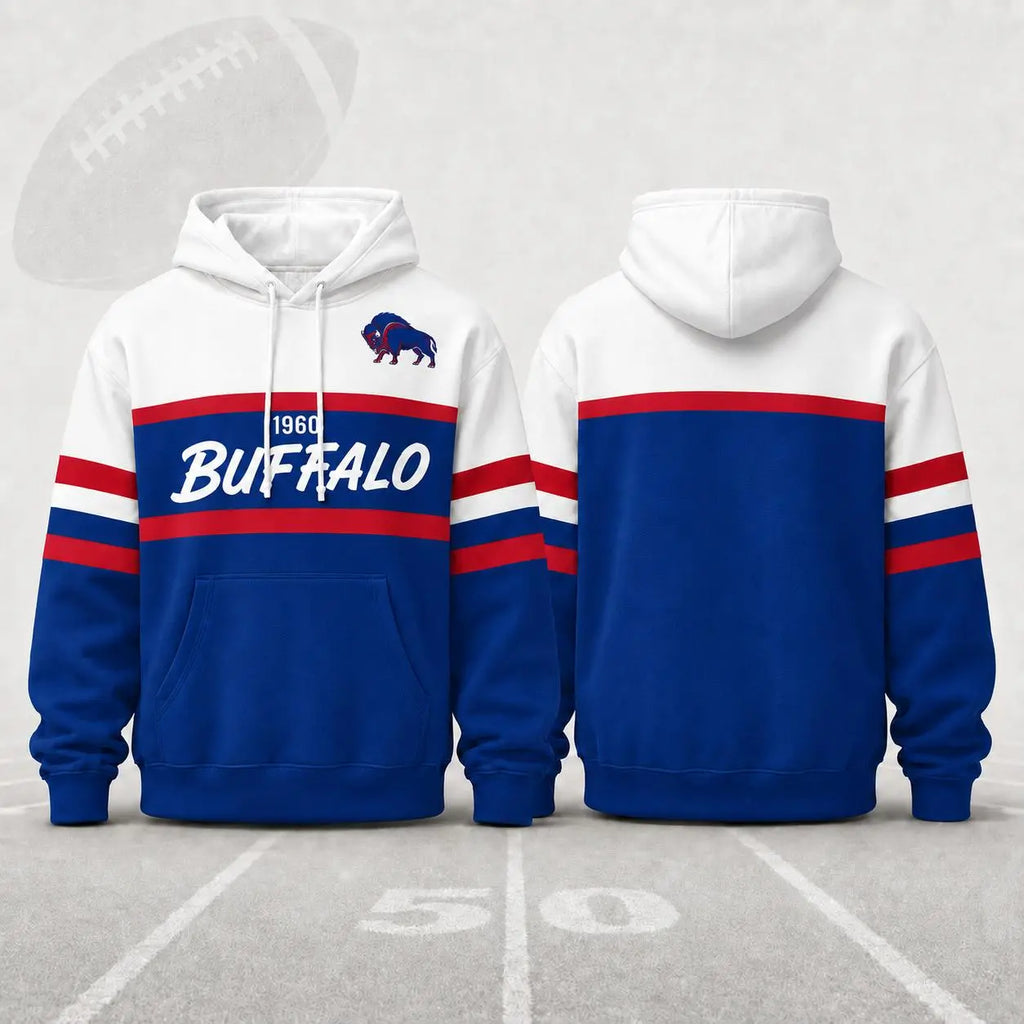 Retro Football City Hoodie – Buffalo, Philadelphia, Pittsburgh & Minnesota Game Day Sweatshirt