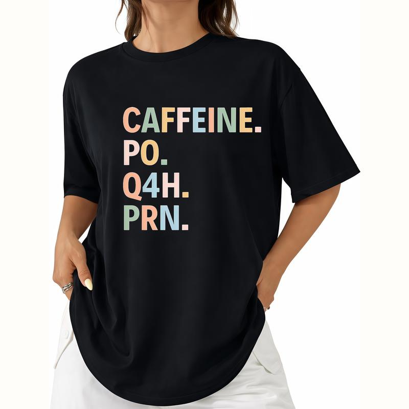 Caffeine PO Q4H PRN Nurse Sweatshirt/Hoodie/T-Shirt – Funny Coffee Lover Crewneck