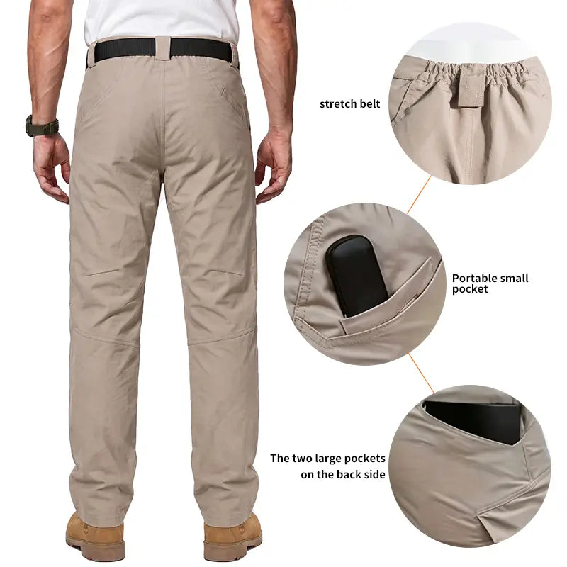 Men's 2-Pack Tactical Cargo Pants – Multi-Pocket Utility Work Trousers