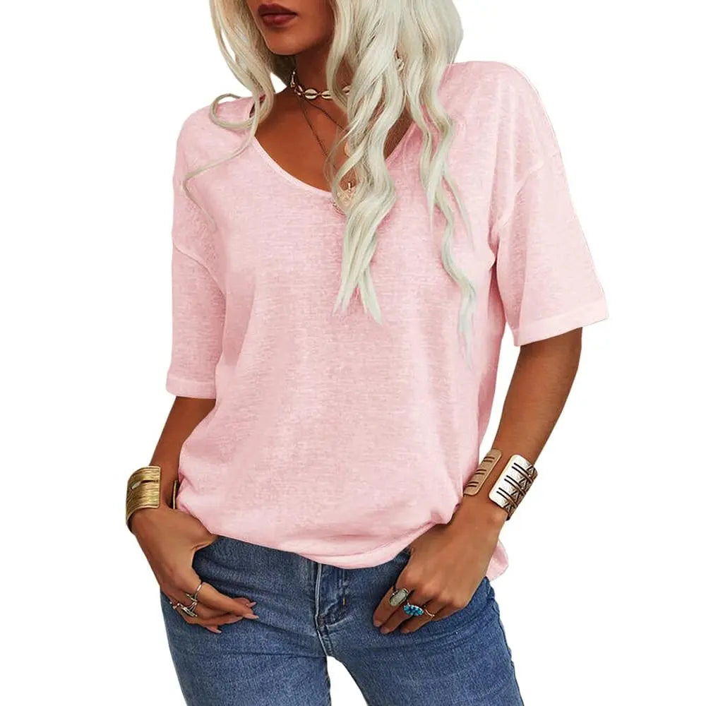 Lightweight Imily Bela Women's Soft V Neck Tshirt