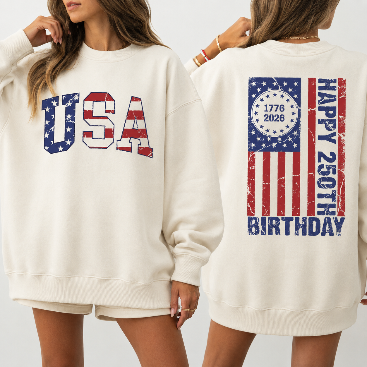 USA 250th Anniversary Patriotic Graphic T-Shirt/Sweatshirt/Hoodie - Made for parades, BBQs, and fireworks.
