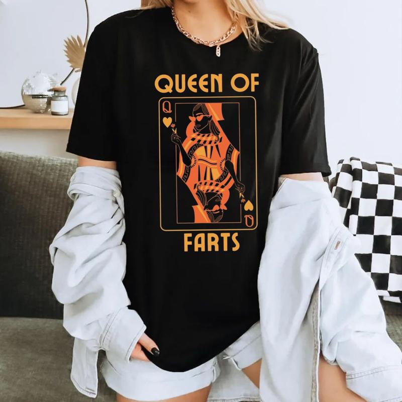 Queen Of Farts T Shirt, Funny Joke Tee, Inappropriate Fart Shirt, Prank Gift For Her, Embarrassing Humor Shirt, Unisex Short Sleeve Tee
