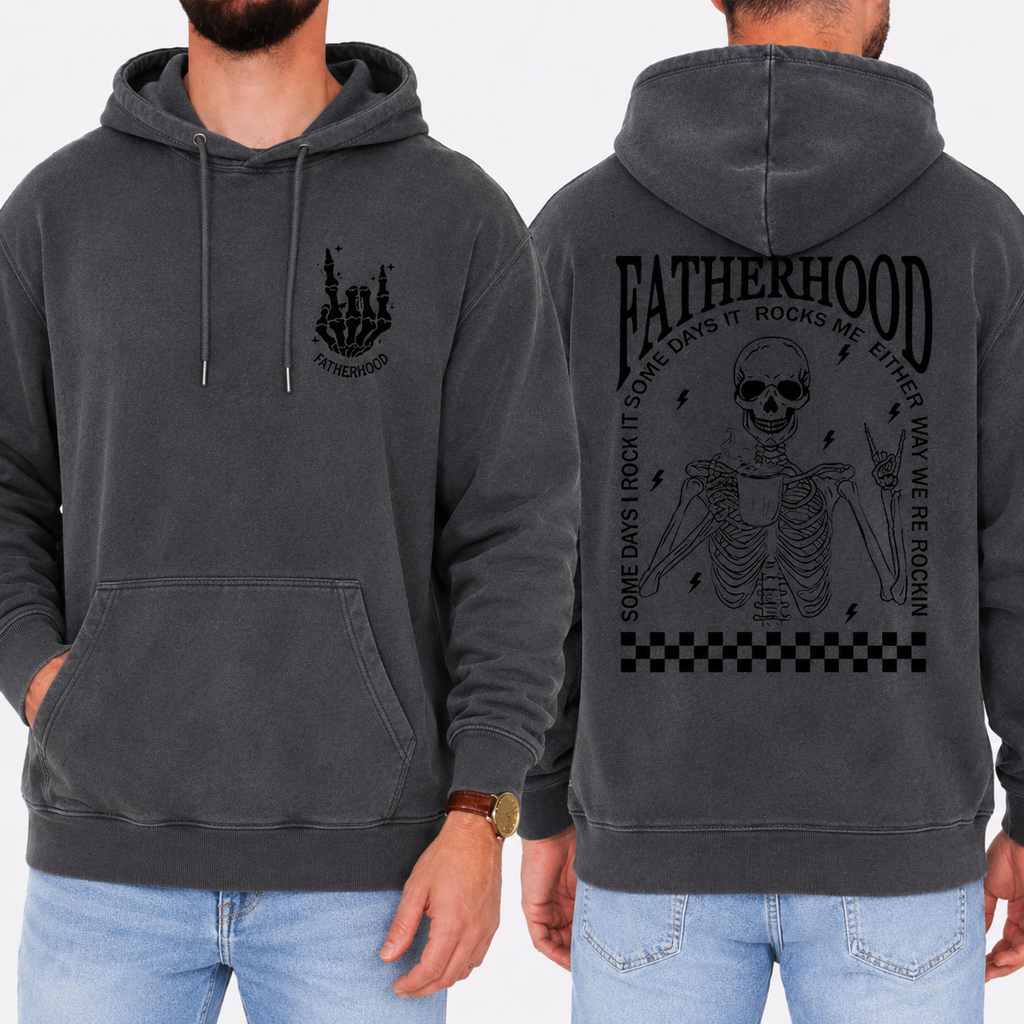 Fatherhood Graphic Tee 💀 – Some Days I Rock It Vintage Dad Shirt/Sweatshirt/Hoodie