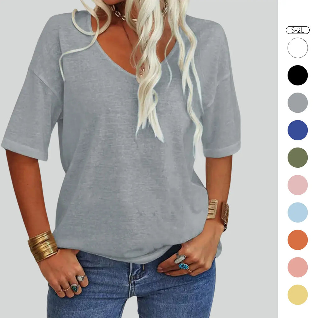 Lightweight Imily Bela Women's Soft V Neck Tshirt