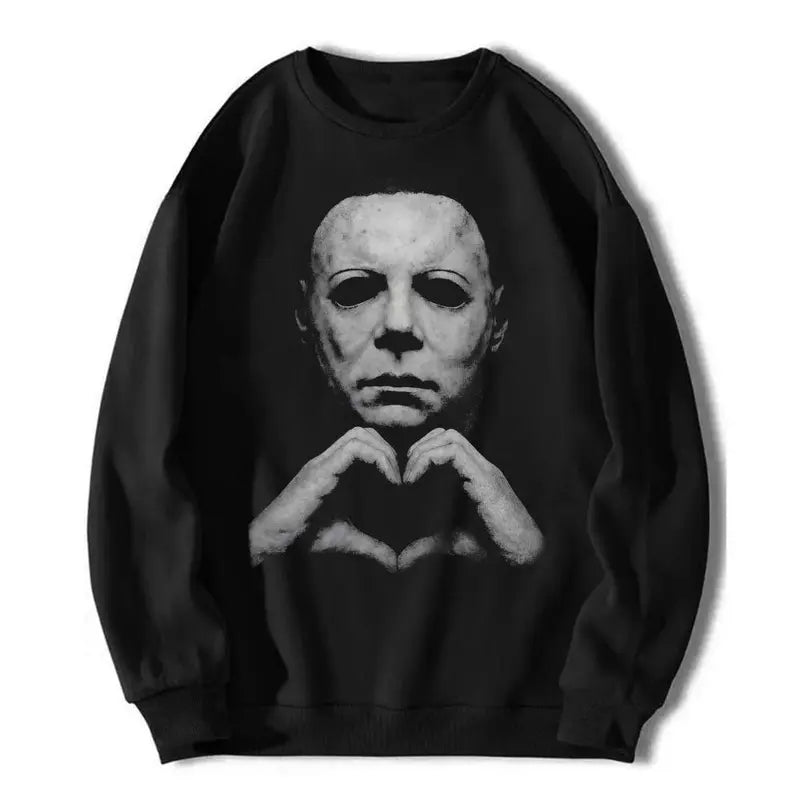 Michael Myers Spooky Cute Graphic Tee 🎃 – Halloween Streetwear Shirt/Sweatshirt/Hoodie
