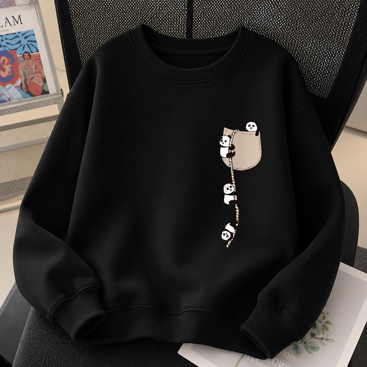 🐼Cute Pocket Panda Graphic Tee/Sweatshirt/Hoodie for Animal Lovers