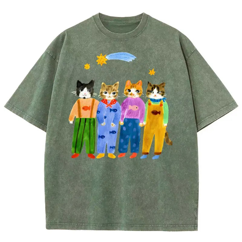 Hand Painted Cats Graphic Tee | Cute Animal Shirt/Sweatshirt/Hoodie