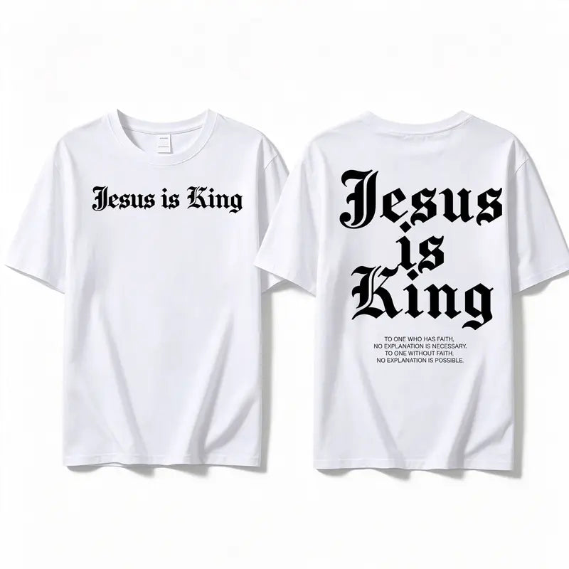 Jesus Is King Vintage Washed Tee – Christian Streetwear Graphic T-Shirt/Sweatshirt/Hoodie