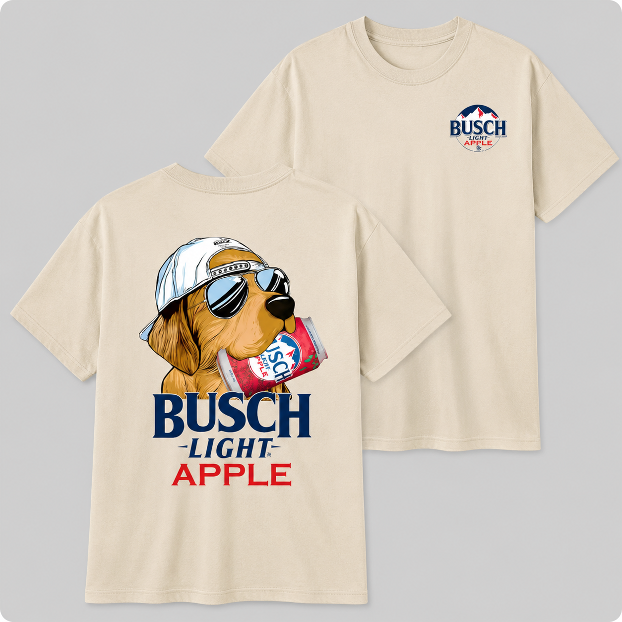 Vintage Busch Apple Dog T-Shirt/Sweatshirt/Hoodie - Golden Retriever  Graphic Tee
